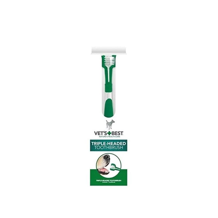 Vet's Best Köpekler İçin Üç Başlı Diş Fırçası