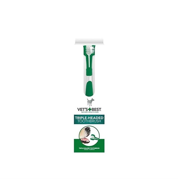 Vet's Best Köpekler İçin Üç Başlı Diş Fırçası