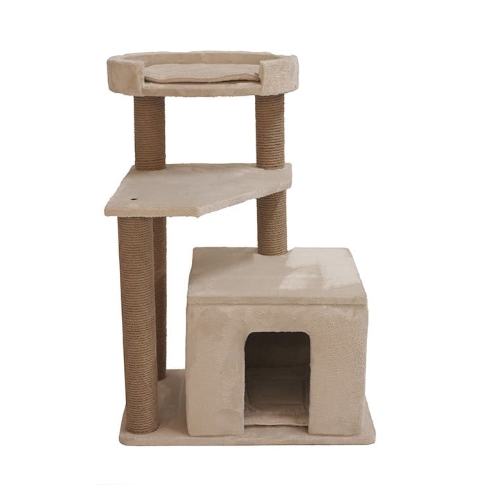 Woolart Sparta Kedi Tırmalama Ağacı Bej