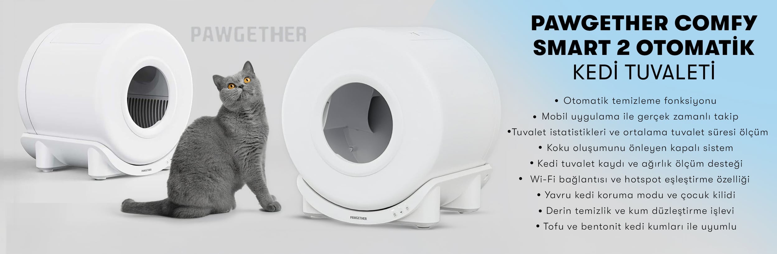 Pawgether Comfy Smart 2 Otomatik Kedi Tuvaleti