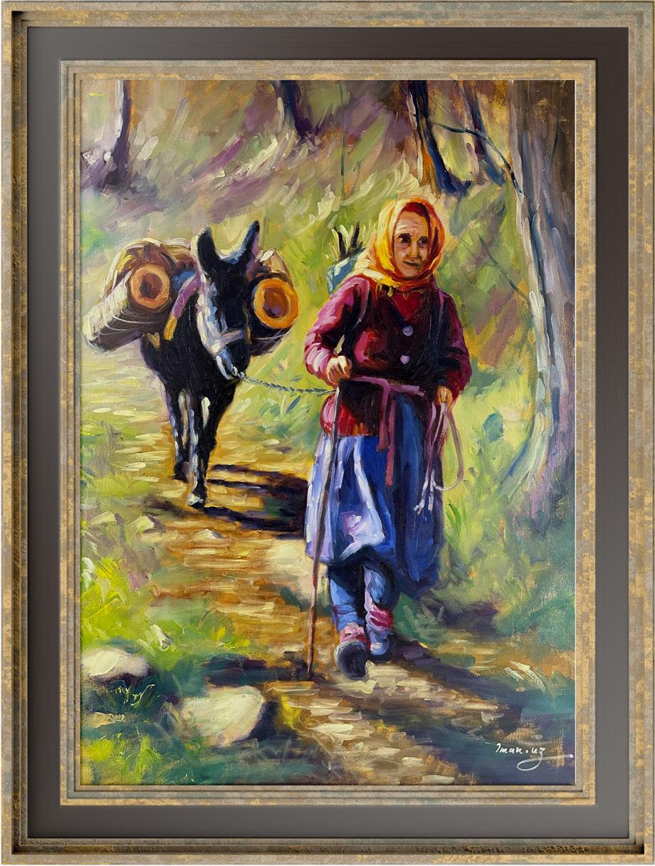 Anadolu temalı tablolarAnadolu Kadını Yağlı Boya Tablo