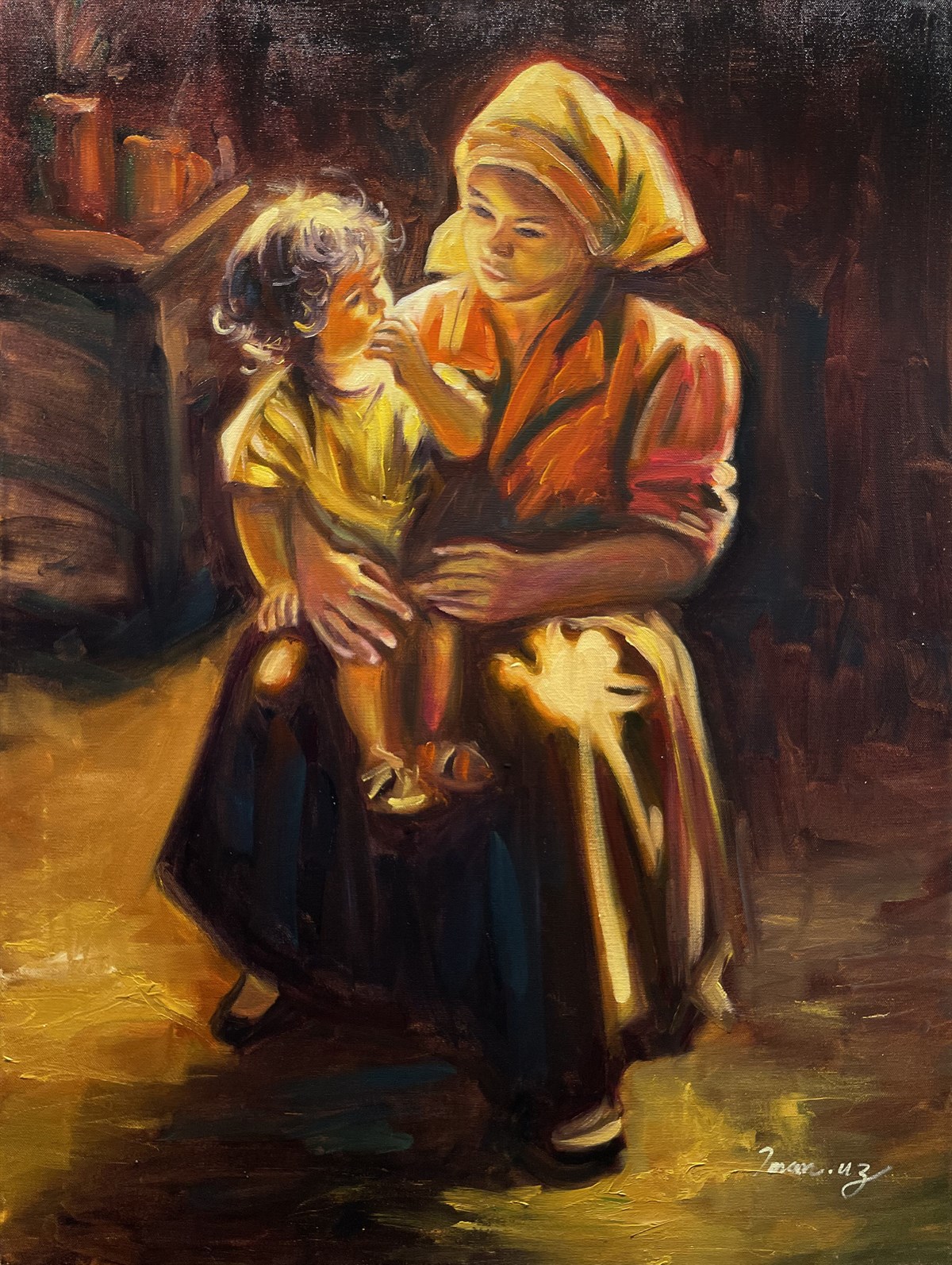 Figüratif TablolarAnne ve Çocuk Yağlı Boya Tablo