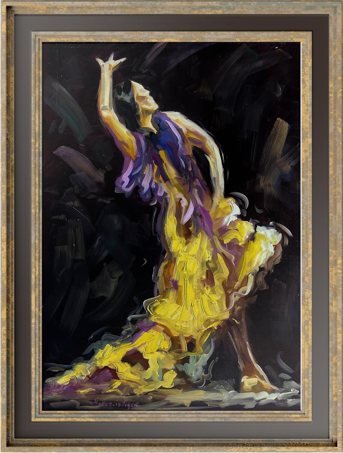 Figüratif TablolarFlamenko Dansçısı Modern Yağlı Boya Tablo
