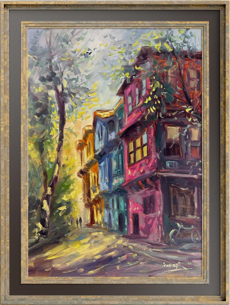 İstanbul Temalı TablolarBeykoz Sokakları Yağlı Boya Tablo