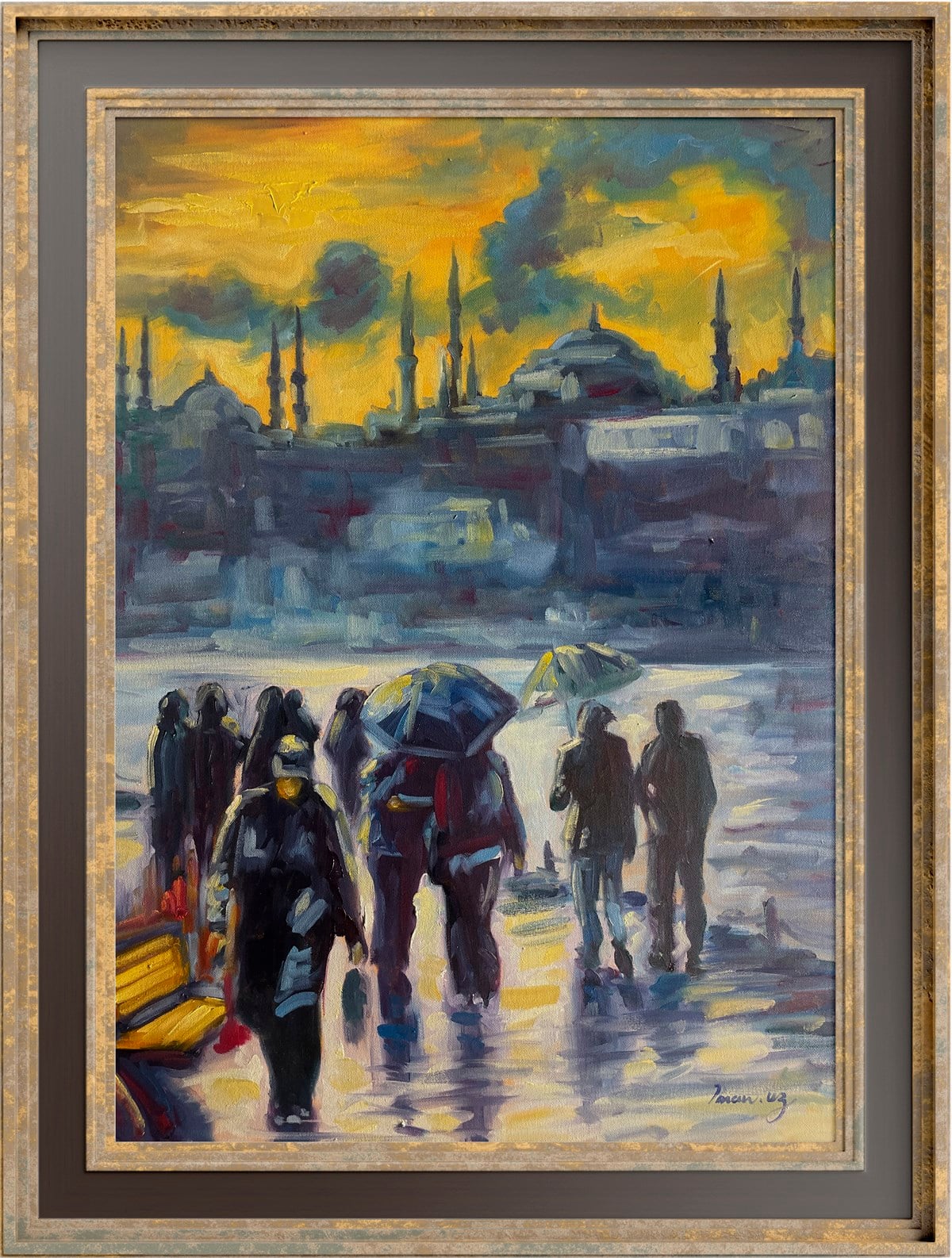 İstanbul temalı tablolarKaraköy Rıhtımı Yağlı Boya Tablo