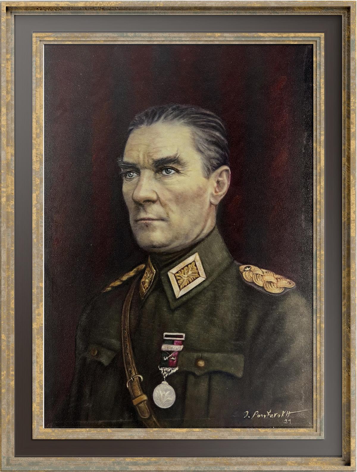 Portre TablolarMustafa Kemal Atatürk Yağlı Boya Portre Tablo