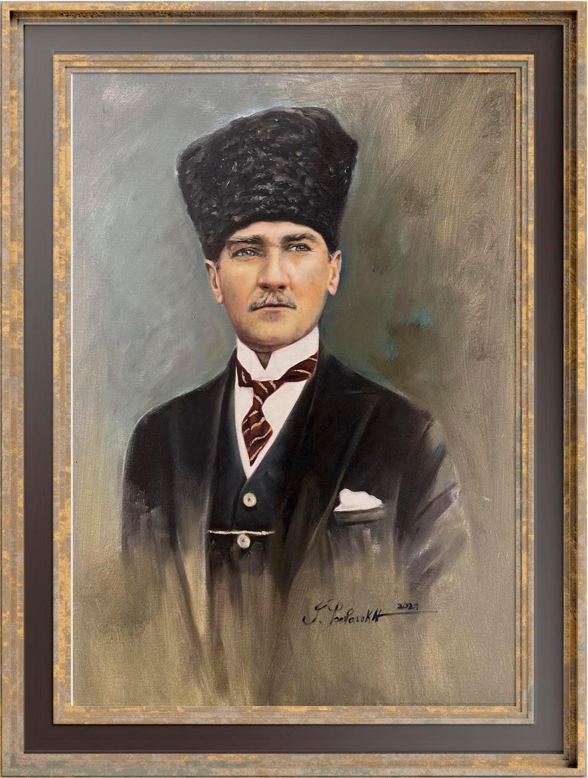 Portre TablolarMustafa Kemal Atatürk Yağlı Boya Portre Tablo