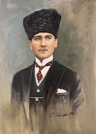 Mustafa Kemal Atatürk Yağlı Boya Portre Tablo 16591867