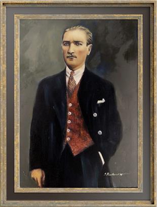 Mustafa Kemal Atatürk Yağlı Boya Portre Tablo 16592108