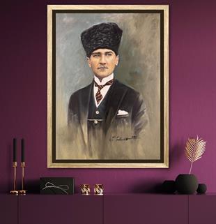 Mustafa Kemal Atatürk Yağlı Boya Portre Tablo 16591867