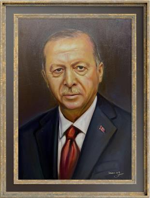 Recep Tayyip Erdoğan Yağlı Boya Portre 143344771