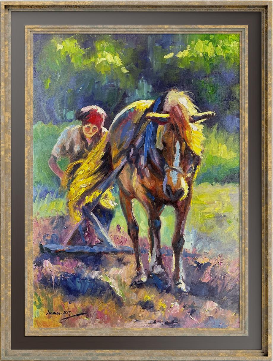 Anadolu Temalı TablolarSaban Süren Kadın Yağlı Boya Tablo