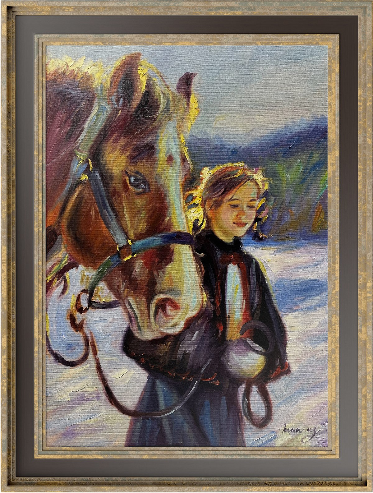 Figüratif TablolarÇocuk ve At Yağlı Boya Tablo