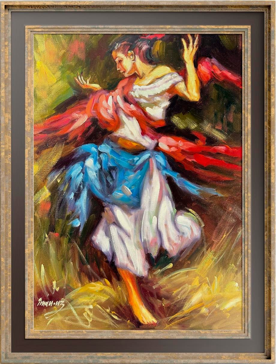 Figüratif TablolarDans Eden Roman Kadın Yağlı Boya Tablo