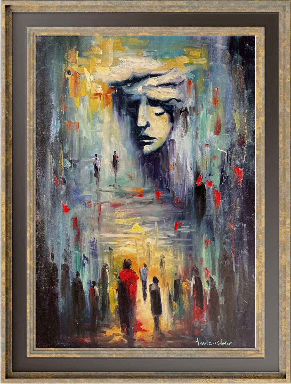 Figüratif TablolarDurgunluklar Sokağı Modern Yağlı Boya Tablo