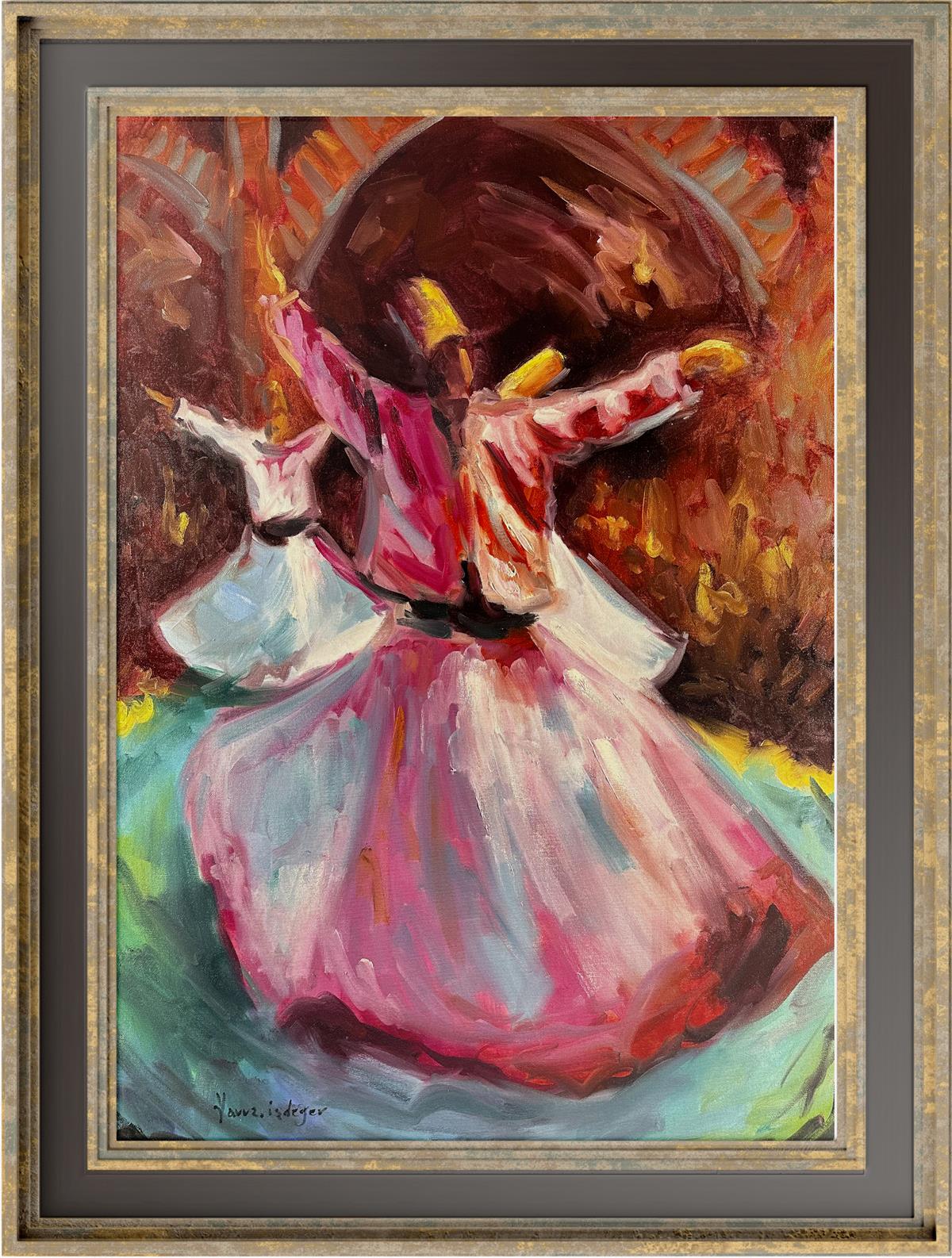 Figüratif TablolarSemazenler Modern Yağlı Boya Tablo