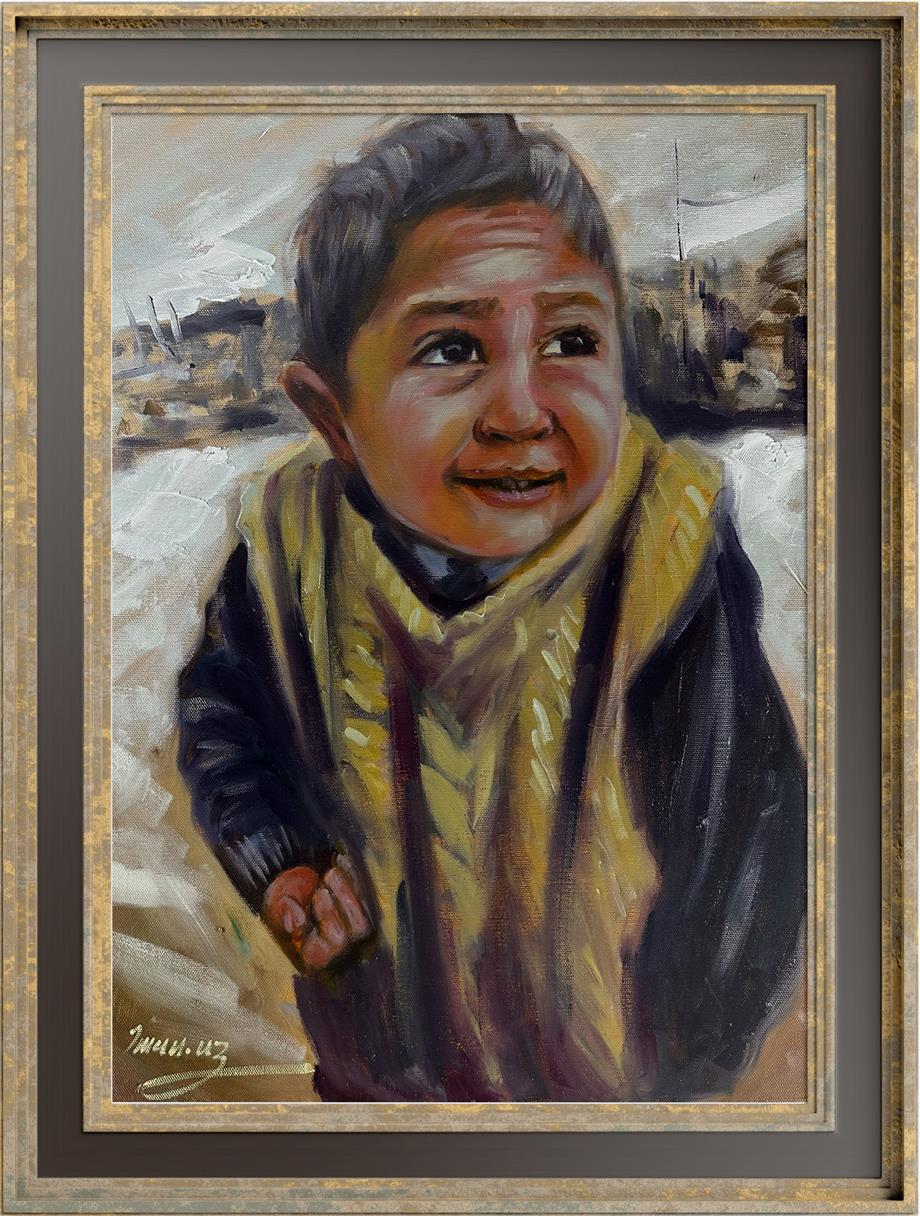 Figüratif TablolarÜşümüş Çocuk Yağlı Boya Tablo