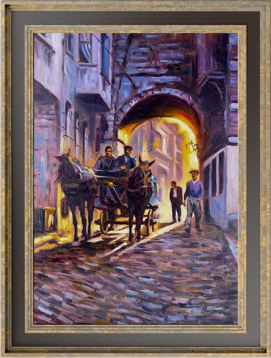 İstanbul temalı tablolarEski İstanbul' dan Yağlı Boya Tablo