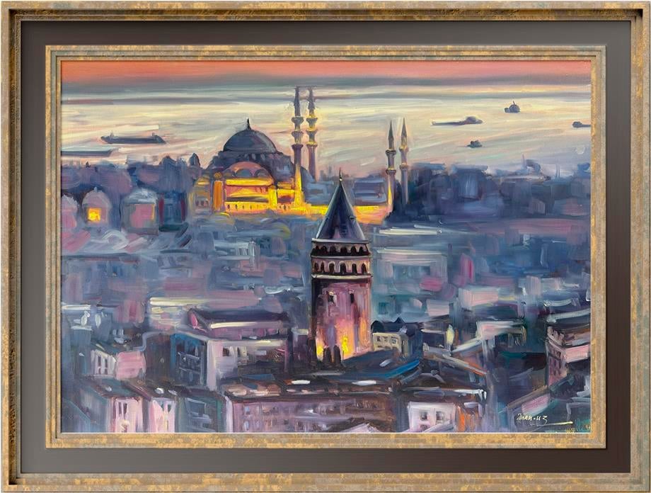 İstanbul temalı tablolarİstanbul Temalı Yağlı Boya Tablo