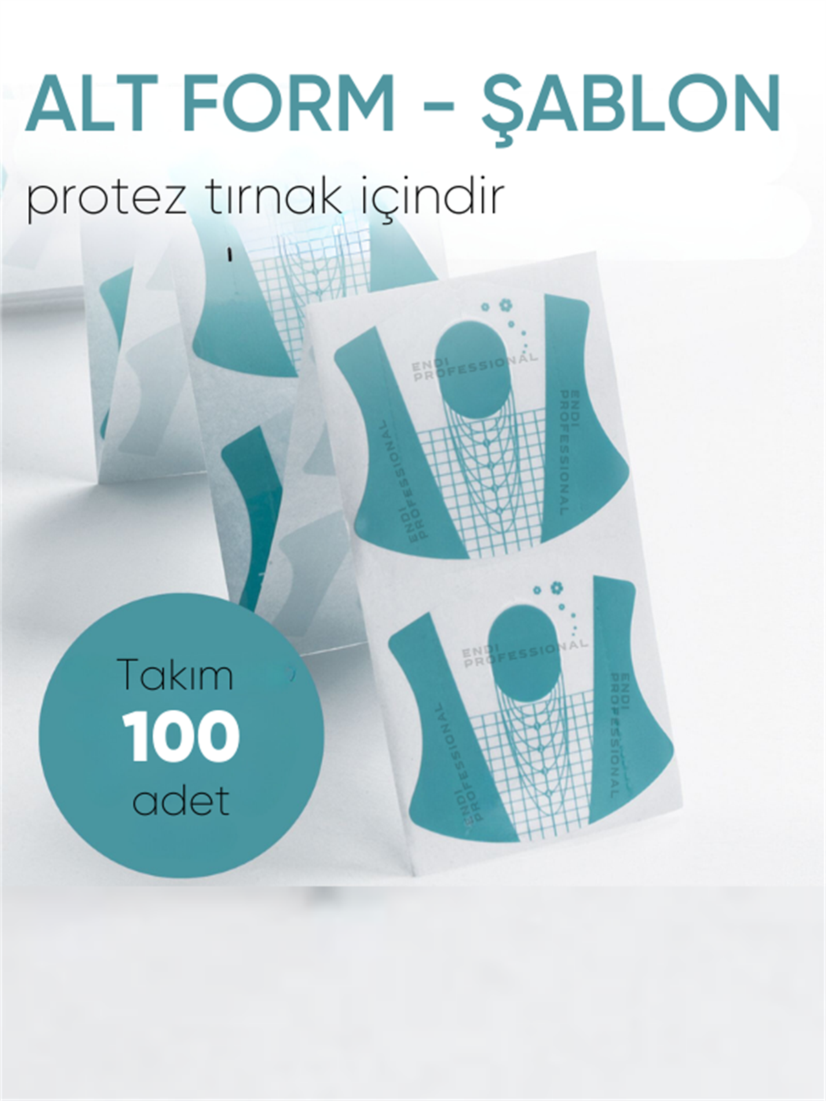Alt form şablon extra yapışkanlı - ABS Mavi - 100 adet