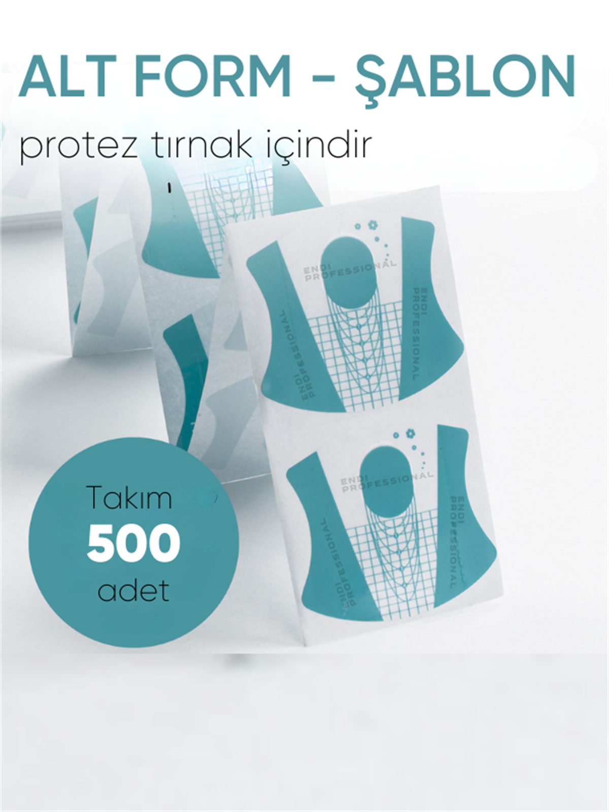Alt form şablon extra yapışkanlı - ABS Mavi - 500 adet