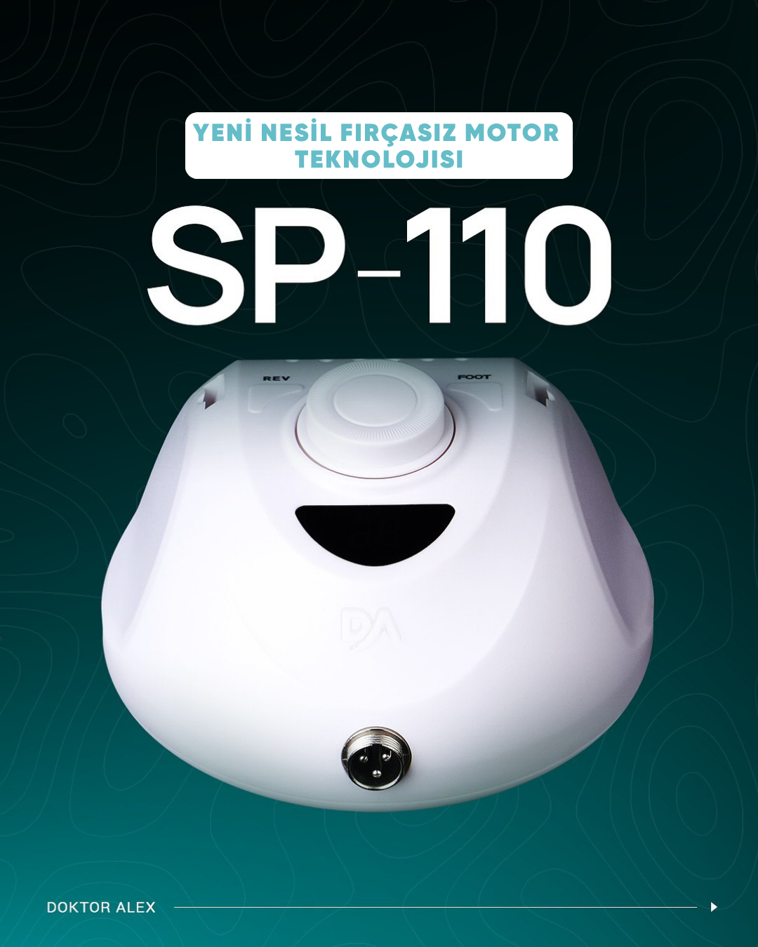 Dr. Alex SP-110 Profesyonel Manikür ve Pedikür Cihazı – 100W, 45.000 Devir, 32V, Pedalsız Model