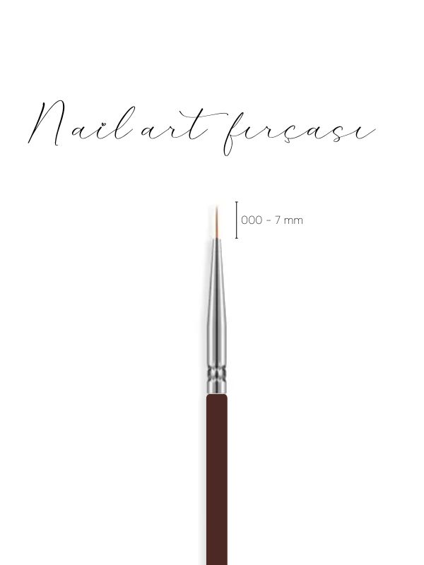 İnce nail art fırçası Frenç Çizim 000 (7mm)