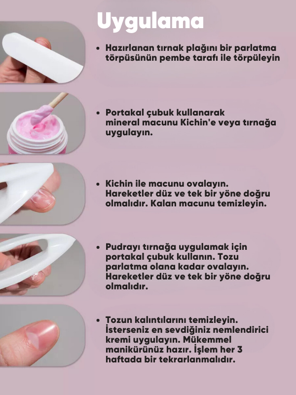 Japon manikür seti - Doğal tırnakların bakımı ve restorasyonu için özel set. 