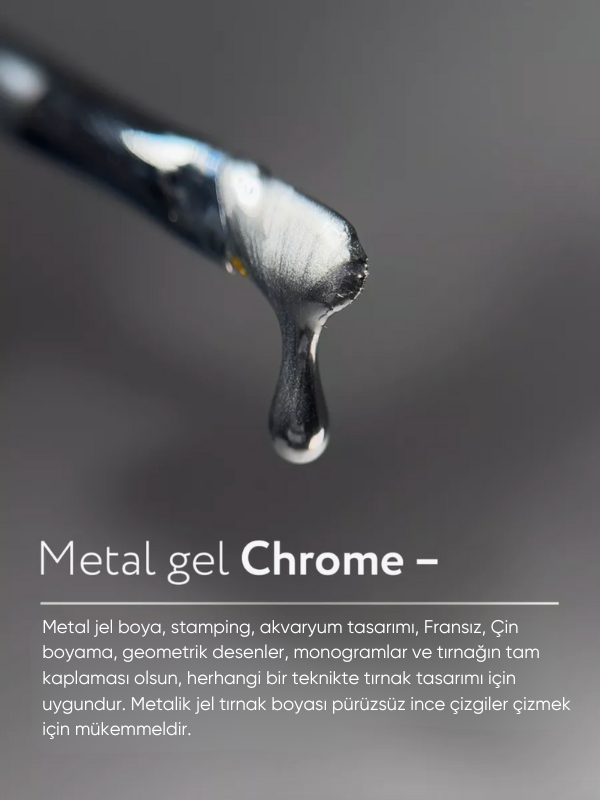 Jel boya sıvı metal Silver Chrome gümüş ayna efekti veren 5 gr