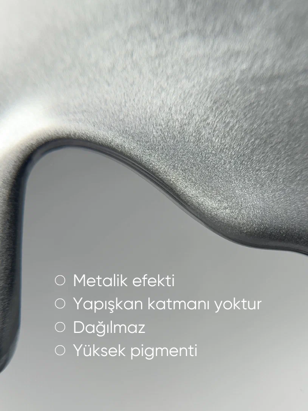 Jel boya sıvı metal Silver Chrome gümüş ayna efekti veren 5 gr