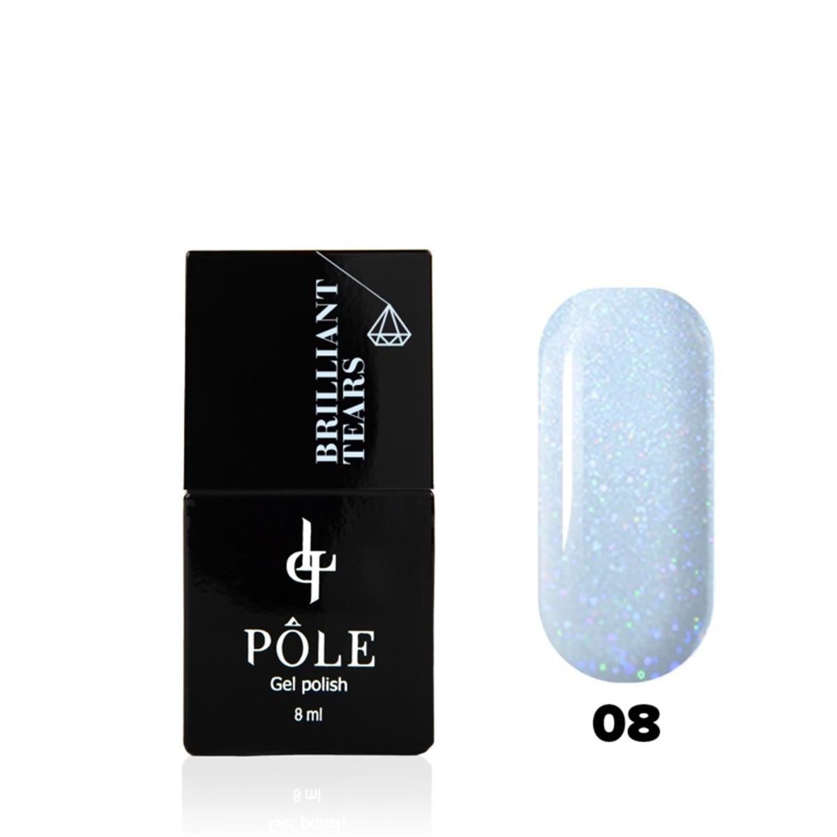 Kalıcı oje Brilliant tears ışıltılı 08 Safir 8 ml.