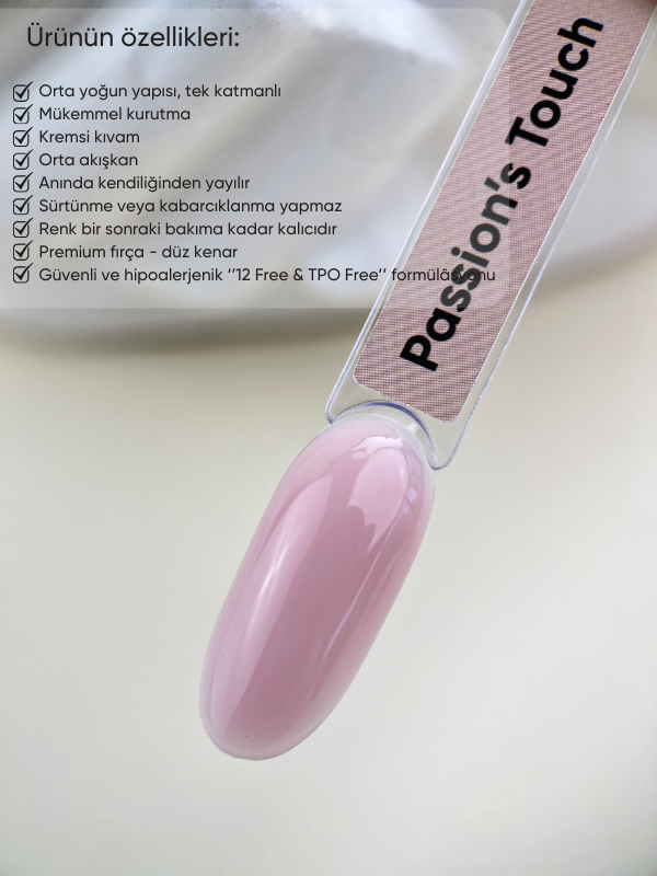 Kalıcı oje Delicate serisi 15 ml Passions Touch