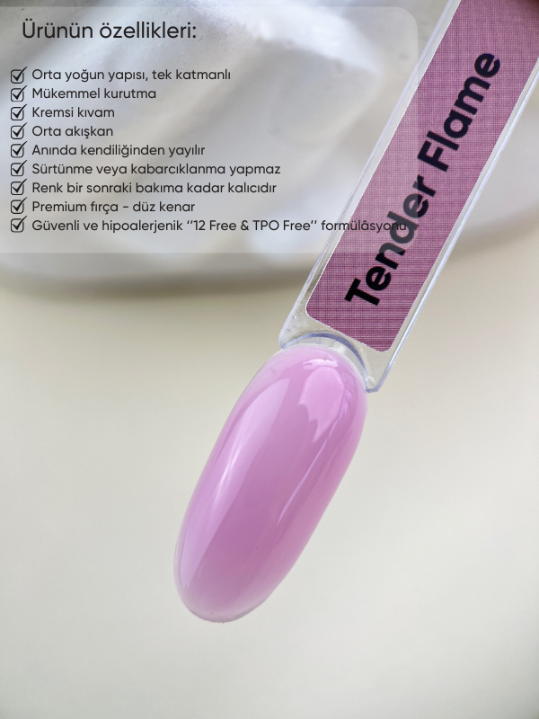 Kalıcı oje Delicate serisi 15 ml Tender Flame