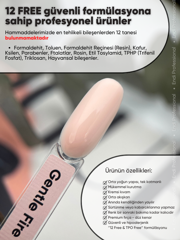 Kalıcı oje Ivory serisi 15 ml Gentle Fire