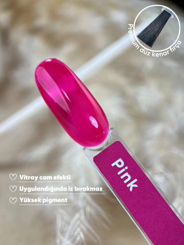 Kalıcı oje Vitray Glazed serisi 15 ml Pink