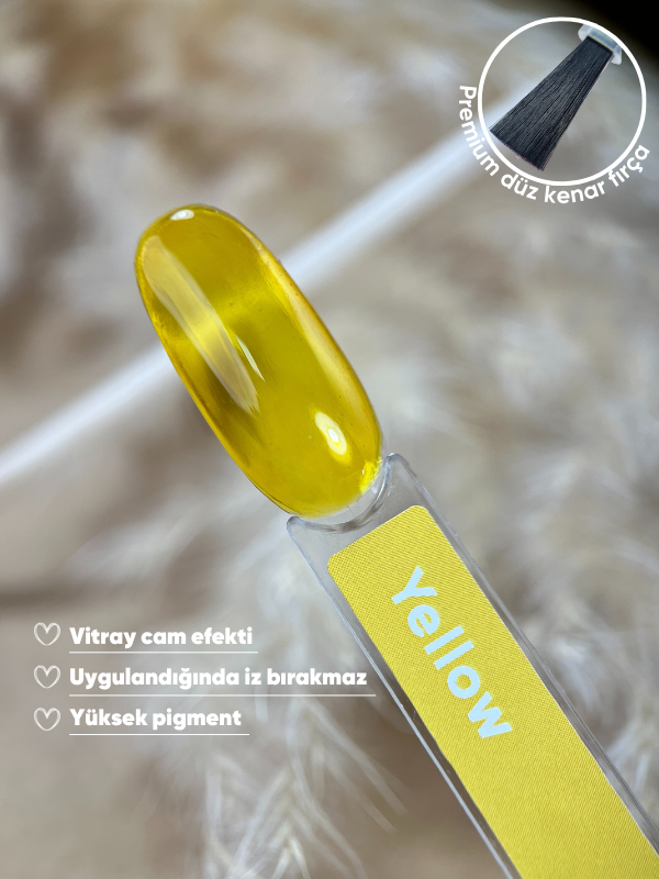 Kalıcı oje Vitray Glazed serisi 15 ml Yellow