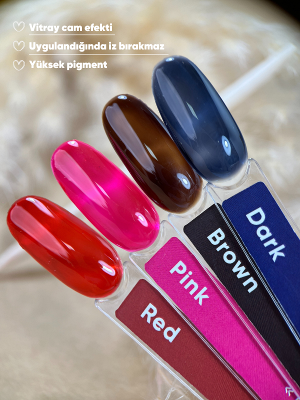 Kalıcı oje Vitray Glazed serisi 15 ml Dark