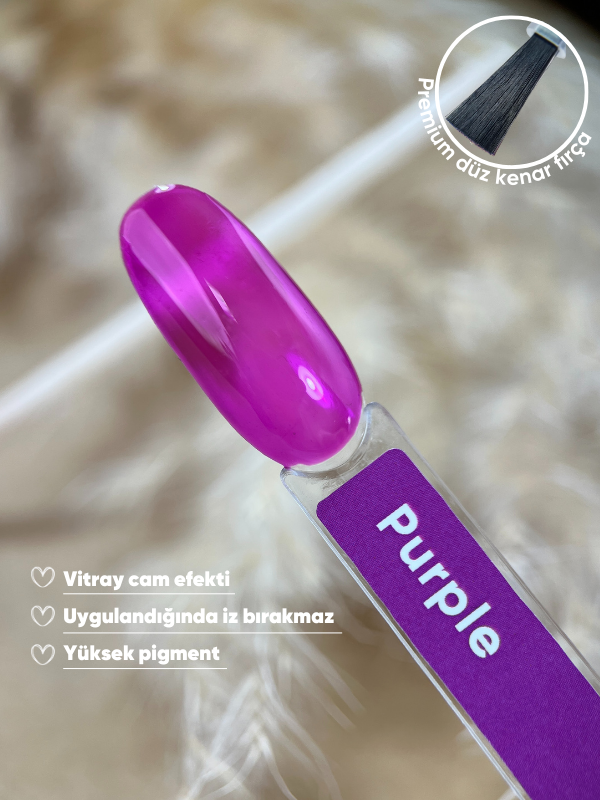 Kalıcı oje Vitray Glazed serisi 15 ml Purple