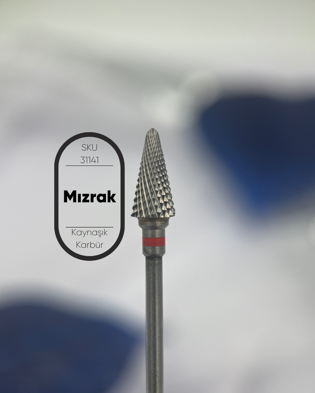 Karbür çelik frez başlık (Kırmızı) Mızrak 0,60 mmKmizKarbür BaşlıklarKarbür çelik frez başlık (Kırmızı) Mızrak 0,60 mm