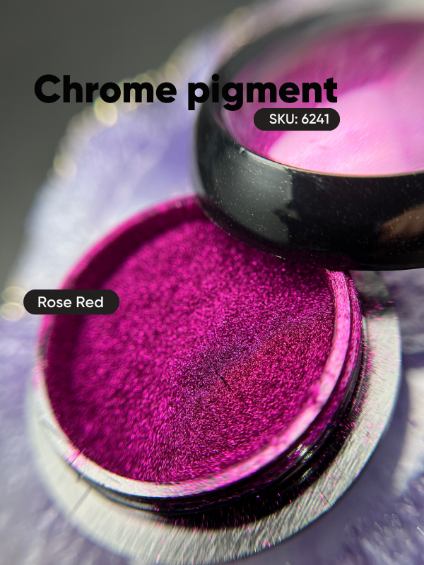 Krom metalik pigment tozu ayna efekti Rose Red 27