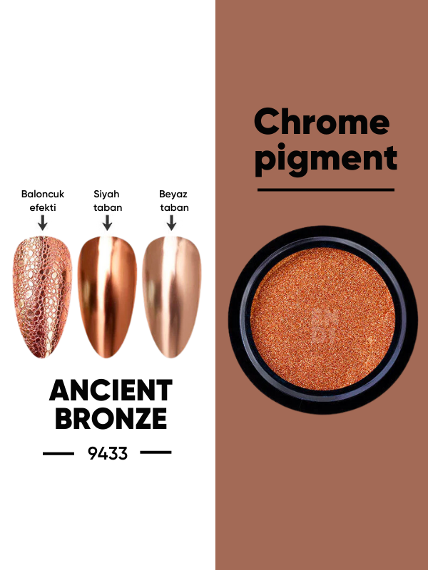 Krom metalik pigment tozu ayna efekti Bronze 21