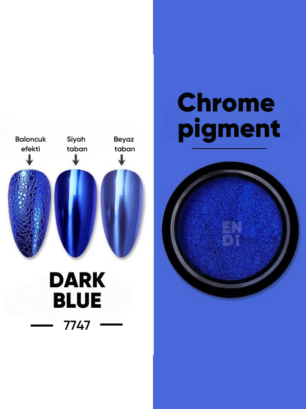 Krom metalik pigment tozu ayna efekti Dark Blue 25