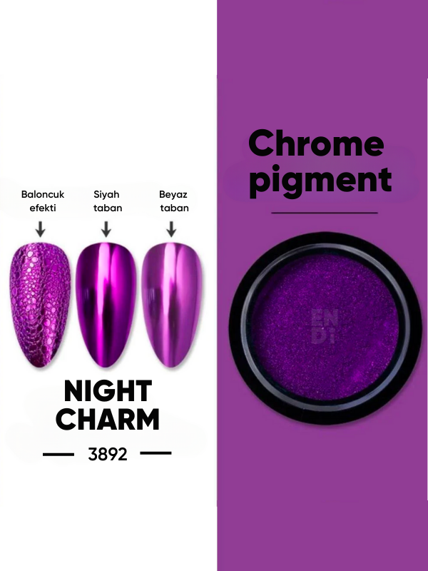 Krom metalik pigment tozu ayna efekti Charm Purple 20