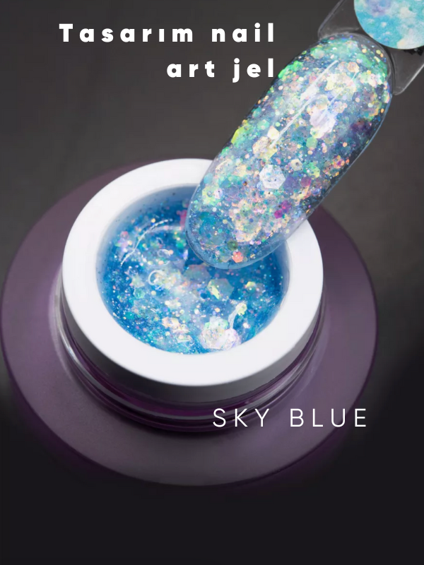 Nail art jel GEL KOREAN Sky Blue 5 gr 