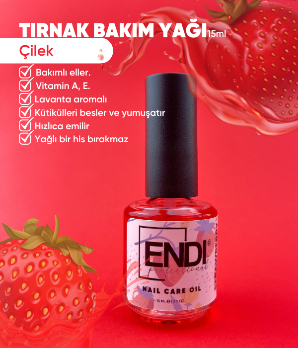 Nail Care oil Tırnak bakım yağı 15 ml Çilek esanslı