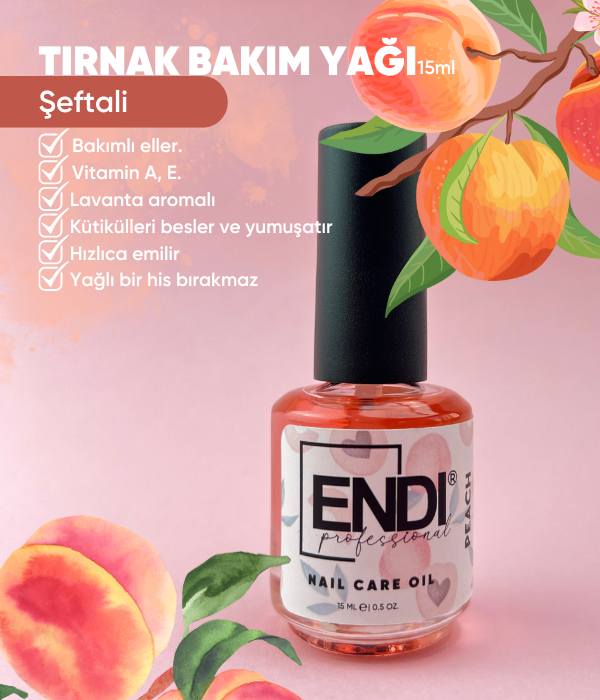 Nail Care oil Tırnak bakım yağı 15 ml Şeftali esanslı