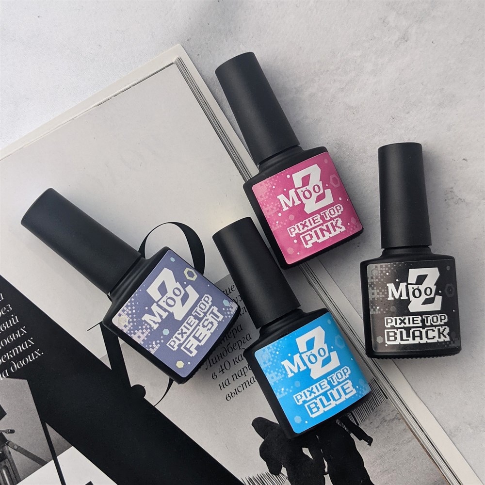 Renkli konfeti Pixie Blue top coat Parlak No wipe 9ml