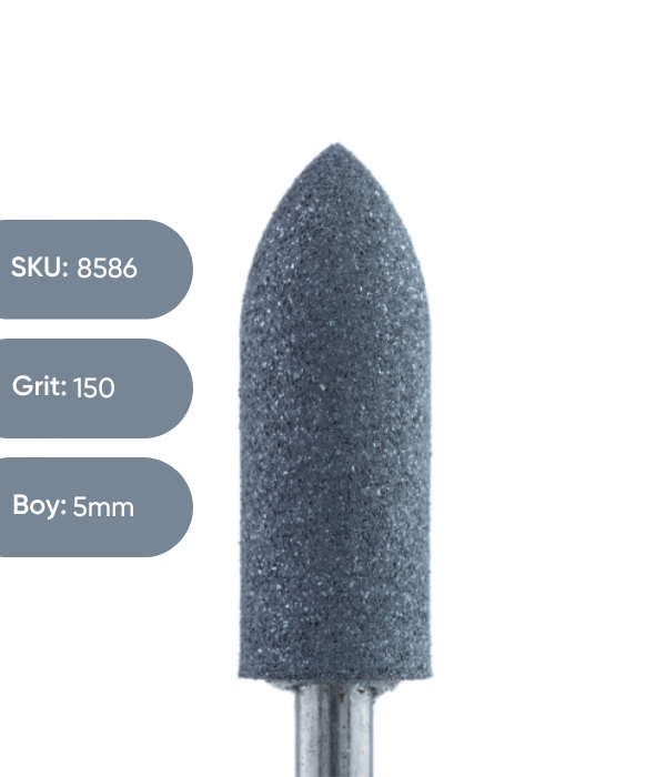 Silikon Parlatıcı Koni, 5mm Gri 150 grit