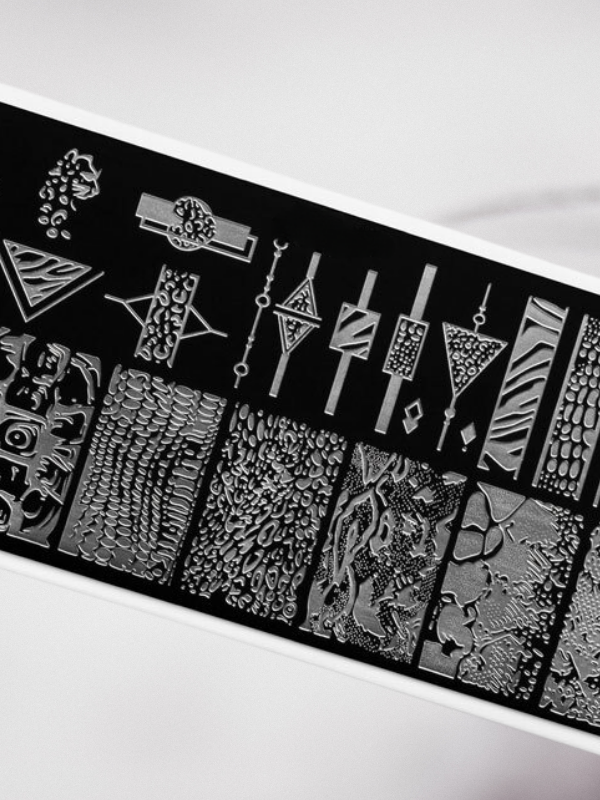 Stamping plakası nail art desen Snake 077