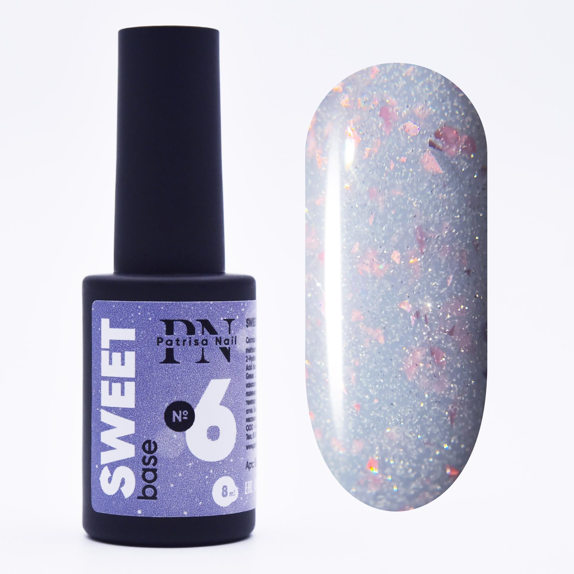 Sweet Base 6 Işığı yansıtan renkli baz 8ml 